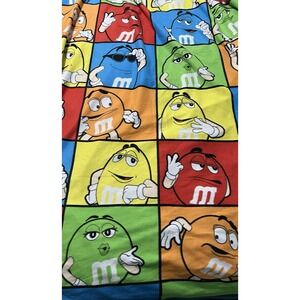 2008 M&M's Avon Micro Fleece Throw Blanket Approx. 47" x‎ 63"